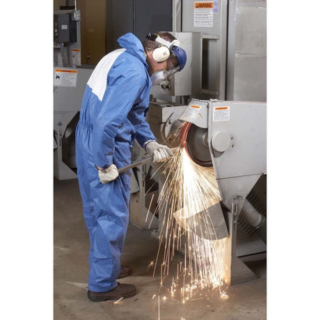 3M 4530-BLK-XXL Disposable Protective Coverall 4530, Hooded, SMS, Secondary Flame Spread-Resistant, Antistatic, Blue, 2X (7000109037) (25 Pack) - 8