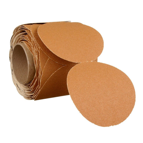 3M 363I Stikit Paper Disc Roll, PSA, Aluminum Oxide, 60 Grit, F Weight, Gold, 5 in, No Hole, Die 500X, 100 Discs per Roll (7000118089)  - (4Pack)