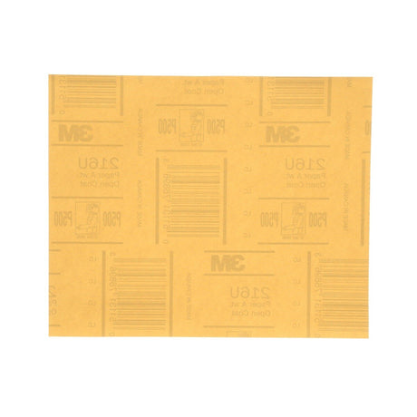 3M 216U 02538 Gold Abrasive Sheet, P500 Grade, 9 in x 11 in (7000118277) (250 Pack)