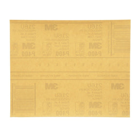 3M 216U 02539 Gold Abrasive Sheet, P400 Grade, 9 in x 11 in (7000118278) (250 Pack)