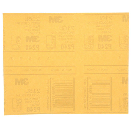 3M 216U 02543 Gold Abrasive Sheet, Aluminum Oxide P240, 9 in x 11 in (7000118282) (250 Pack)