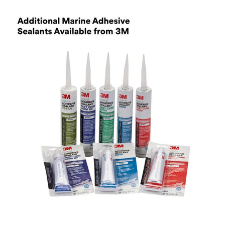 3M 5200 Marine Adhesive Sealant, Black, 3 oz Tube for Boats Above/Below Waterline (5205) (7000118402)  - (6Pack) - 10