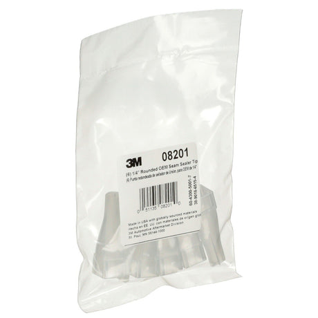 3M 08201 OEM Seam Sealer Tip, 1/4 in Rounded, Opaque Plastic (7000118467) (36 Pack) - 6