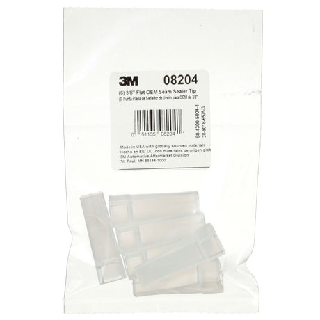 3M 08204 OEM Seam Sealer Tip, 3/8 in, Flat, Opaque Plastic (7000118470) (36 Pack) - 5