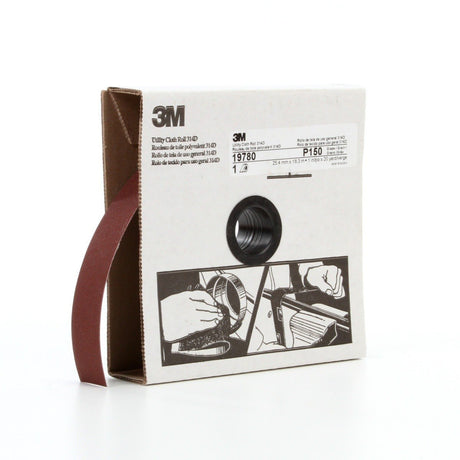 3M 314D Utility Cloth, P150 J-weight, 1 in x 20 yd (7000118502)  - (5Pack) - 2