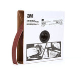 3M 314D Utility Cloth Roll, Aluminum Oxide P80 J-weight, Maroon, 1 in x 20 yd (7000118504)  - (5Pack)