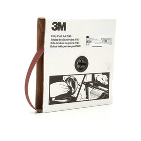 3M 314D Utility Cloth Roll, Aluminum Oxide, P150, J Weight, Maroon, 1 in x 50 yd (7000118511)  - (5Pack)