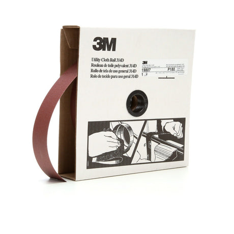 3M 314D Utility Cloth, P180 J-weight, 1-1/2 in x 50 yd (7000118527)  - (5Pack)