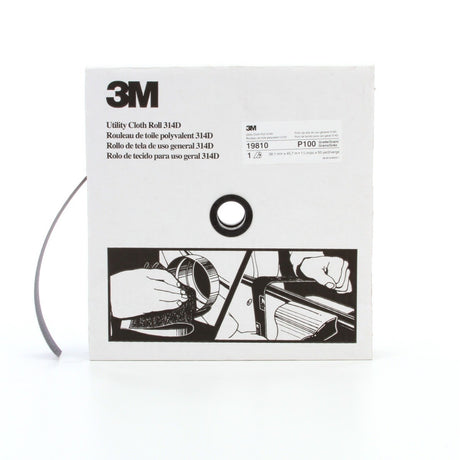 3M 314D Utility Cloth, P100 J-weight, 1-1/2 in x 50 yd (7000118530)  - (5Pack)