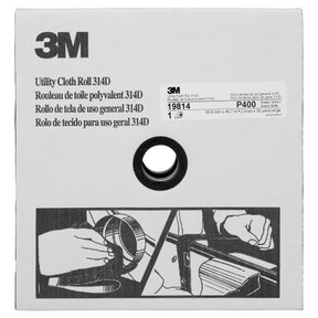 3M 314D Utility Cloth Roll, Aluminum Oxide, P400, Maroon, 2 in x 50 yd (7000118534)  - (5Pack)