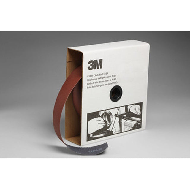 3M 314D Utility Cloth Roll, Aluminum Oxide P100 J-weight Maroon, 2 in x 50 yd (7000118542)  - (5Pack)