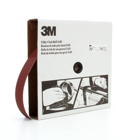 3M Utility Cloth Roll 314D, Aluminum Oxide, P60, Maroon, 2 in x 50 yd (7000118544)  - (5Pack) - 2