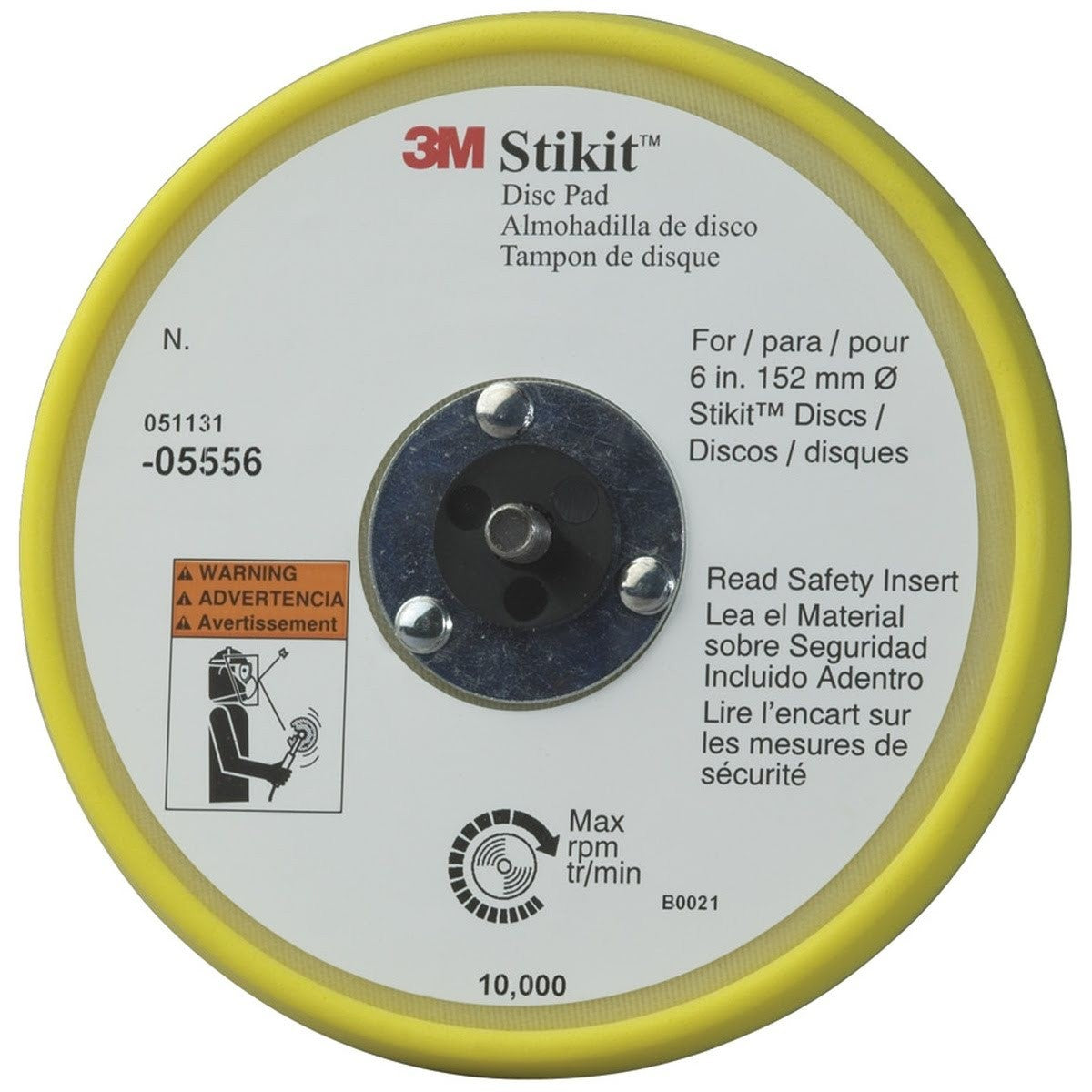 3M 20348 Stikit Stikit Low Profile Disc Pad, 3 in x 1/2 in, 1/4-20 External (7000118609) (10 Pack) - 2