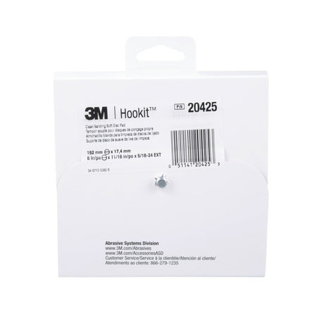 3M 20425 Hookit Soft Disc Pad, Hook and Loop Attachment, Soft, Yellow, 6 in x 1/2 in, 25 Holes (7000118613)  - (10Pack) - 8