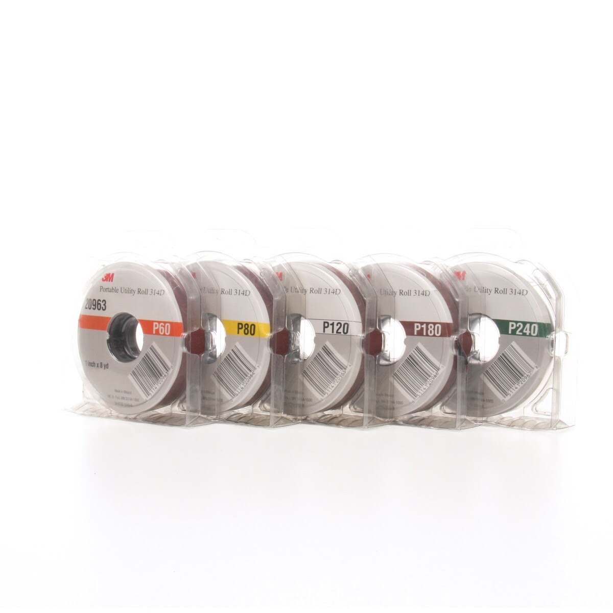 3M 314D Portable Utility Cloth Kit, P60X, P80J, P120J, P180J, P240J, 1 in (7000118641) - 2