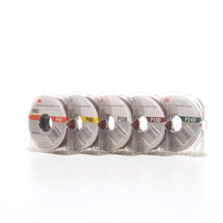 3M 314D Portable Utility Cloth Kit, P60X, P80J, P120J, P180J, P240J, 1 in (7000118641) - 2