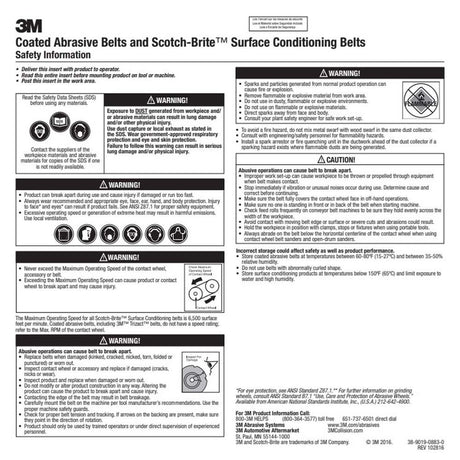 3M 237AA Trizact Cloth Belt , 3 in x 10-11/16 in A16 X-Weight Full-Flex (7000118695) (200 Pack) - 3