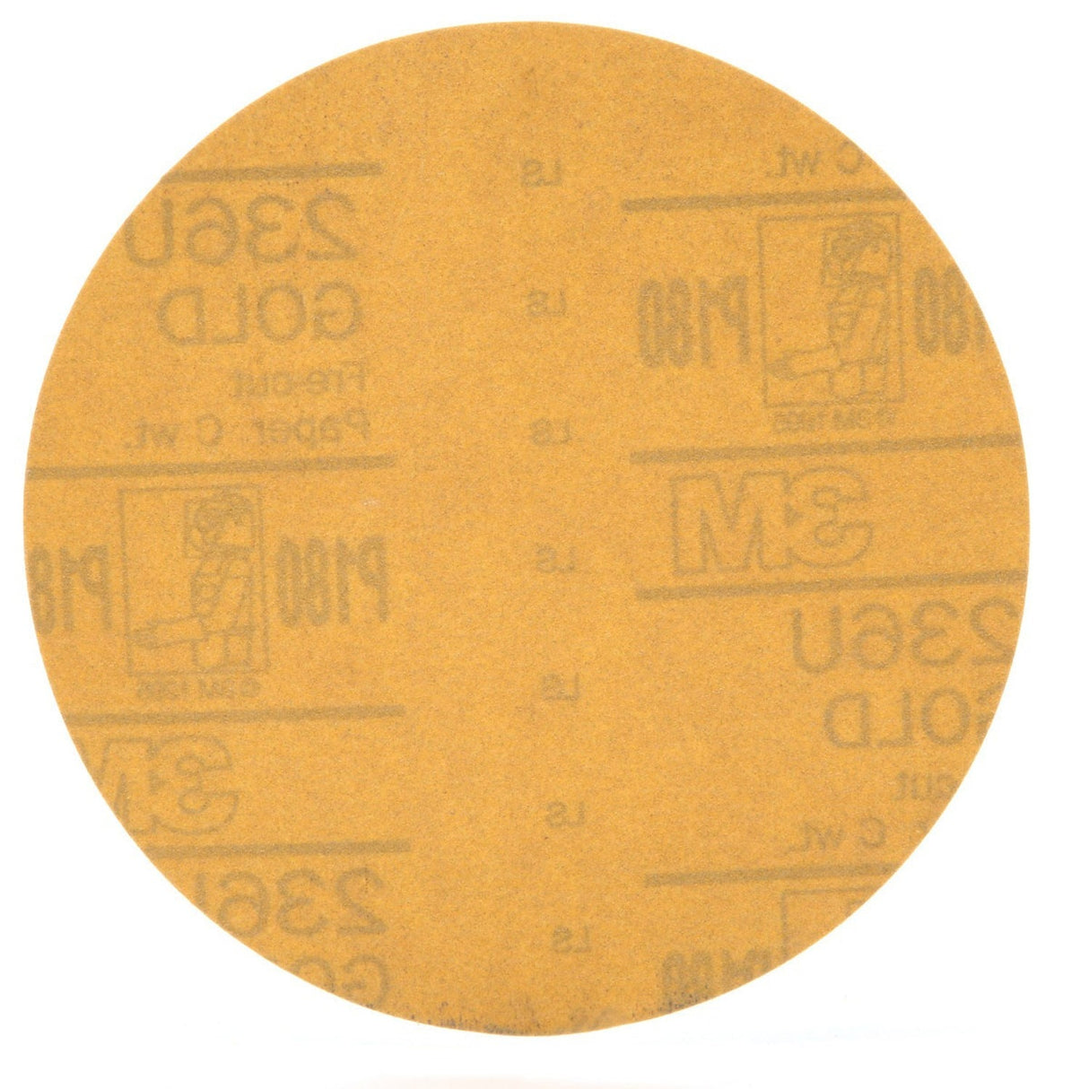 3M 236U 00979 Hookit Gold Abrasive Disc, Aluminum Oxide P180, 6 in (7000118754) (100 Pack) - 2