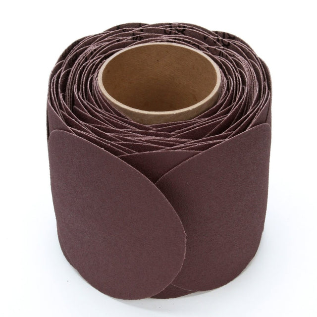3M 341D Stikit Cloth Disc Roll, PSA, Aluminum Oxide, 80 Grit, X Weight, Brown, 5 in, No Hole, Die 500X, 100 Discs per Roll (7000118783)  - (4Pack)