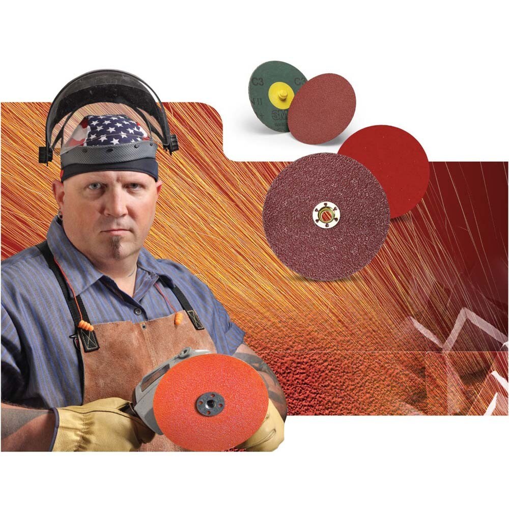 3M 987C Cubitron II Fibre Disc, 60+ Grit TN Quick Change for Angle Grinders, 5 Inch (7000119212) (100 Pack) - 5