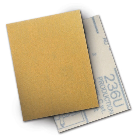 3M 236U Hookit Paper Sheet P180 C Weight 3 in x 4 in (7000119280) (500 Pack) - 2