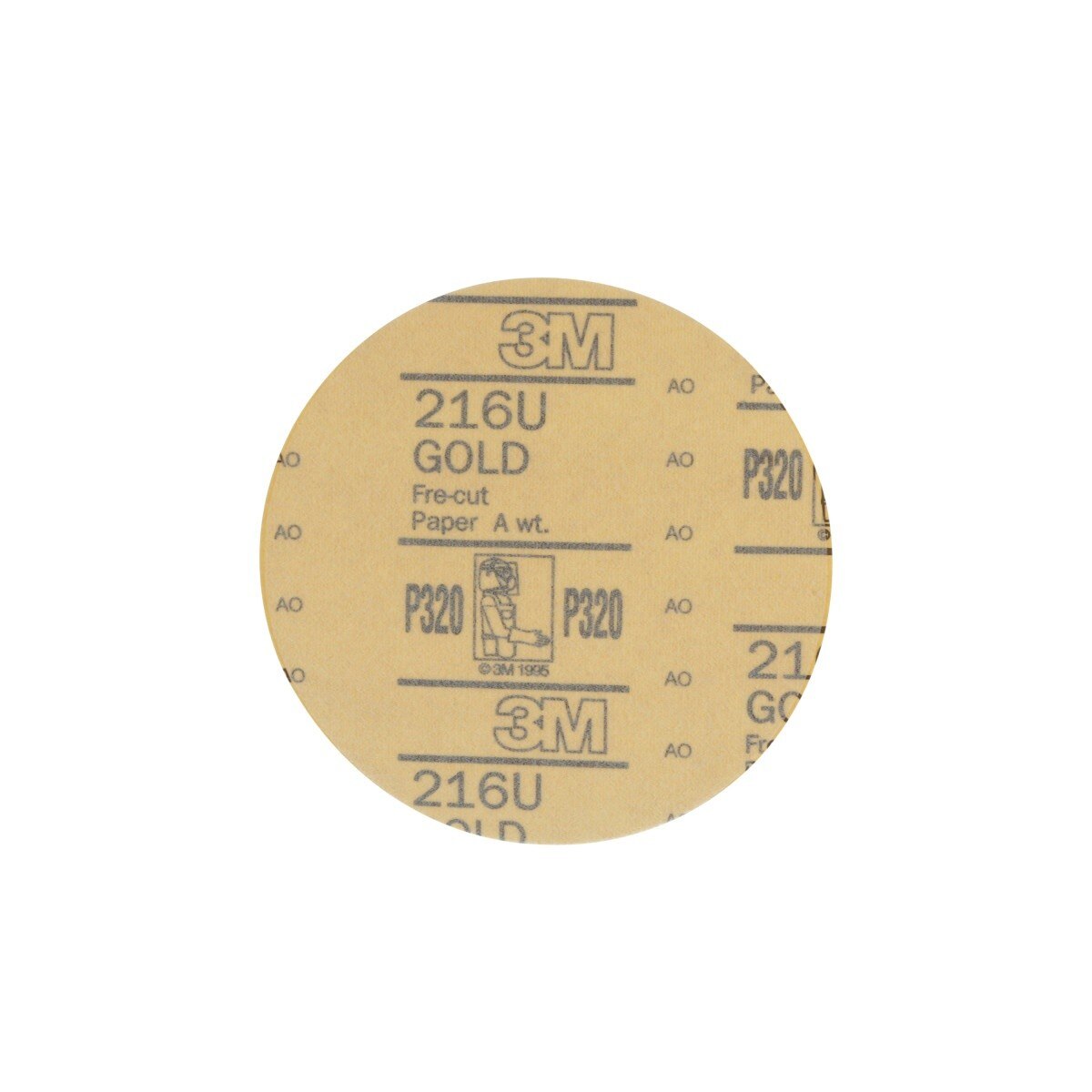 3M 216U 00975 Hookit Gold Disc, Aluminum Oxide P320, 6 in (7000119687) (100 Pack) - 3