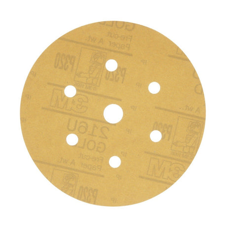3M 216U 01075 Hookit Gold Disc Dust Free, Aluminum Oxide, P320, 6 in, 7 Hole (7000119689) (400 Pack) - 2