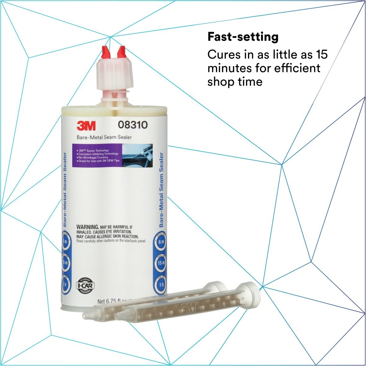 3M Bare-Metal Seam Sealer, Two-Part Self-Mixing Epoxy, Non-Sag, Beige, 200 mL Cartridge (08310) (7000119690)  - (6Pack) - 6
