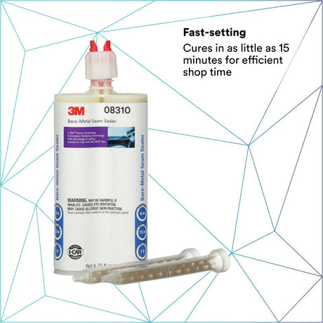 3M Bare-Metal Seam Sealer, Two-Part Self-Mixing Epoxy, Non-Sag, Beige, 200 mL Cartridge (08310) (7000119690)  - (6Pack) - 6