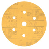 3M 216U 01072 Hookit Gold Disc Dust Free, Aluminum Oxide P500, 6 in, 7 Hole (7000119695) (400 Pack)