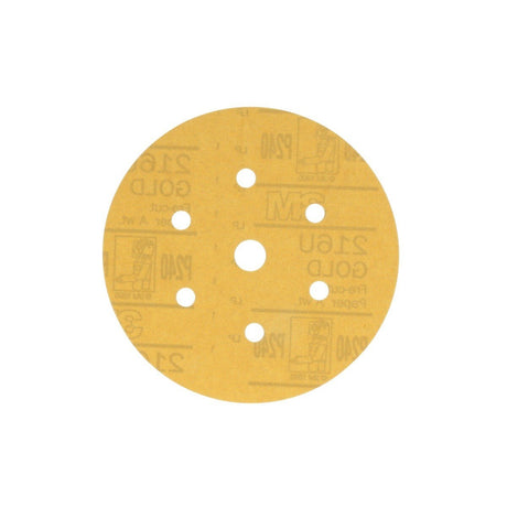 3M 216U 01077 Hookit Gold Disc Dust Free Aluminum Oxide P240 6 in 7 Hole (7000119697) (400 Pack) - 2