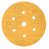 3M 216U 01078 Hookit Gold Disc Dust Free Abrasive Disc, Aluminum Oxide P220, Gold, 6 in, 7 Hole (7000119698) (400 Pack)