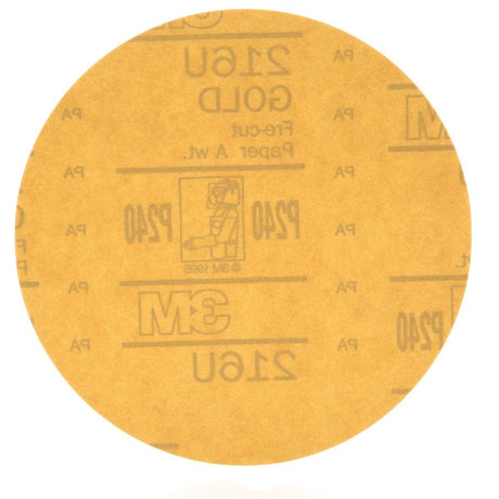 3M 216U 00977 Hookit Gold Abrasive Disc, P240, 6 in (7000119715) (100 Pack) - 2