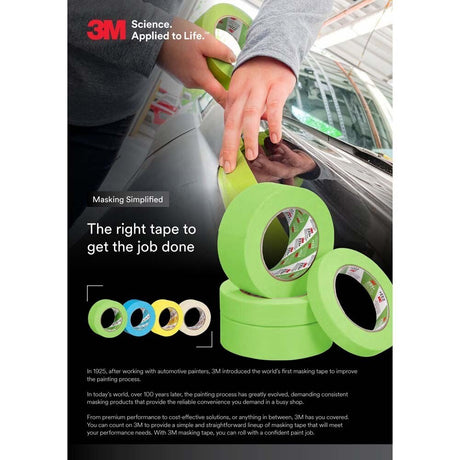 3M 06547 Automotive Masking Tape, 36 mm x 55 m (7000119726) - 10