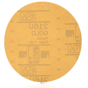 3M 216U 00922 Hookit Gold Disc, Aluminum Oxide P800, Gold, 6 in, Hook and Loop Paper Abrasive Disc (7000119733) (50 Pack)