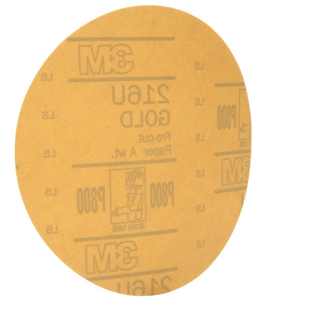 3M 216U 00922 Hookit Gold Disc, Aluminum Oxide P800, Gold, 6 in, Hook and Loop Paper Abrasive Disc (7000119733) (50 Pack) - 2