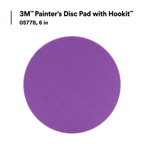 3M Hookit Painters Abrasive Disc Back-up Pad, Soft Density Foam, Black, 6 in (05778) (7000119757)  - (10Pack) - 7