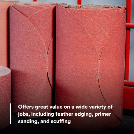 3M 316U 01109 Stikit Red Abrasive Sanding Disc, No Hole, Aluminum Oxide, P320, Red, 6 in (7000119766) (600 Pack) - 6