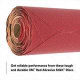 3M 316U 01113 Stikit Red Abrasive Disc, PSA, Aluminum Oxide, P150, 6 in (7000119770) (100 Pack) - 4