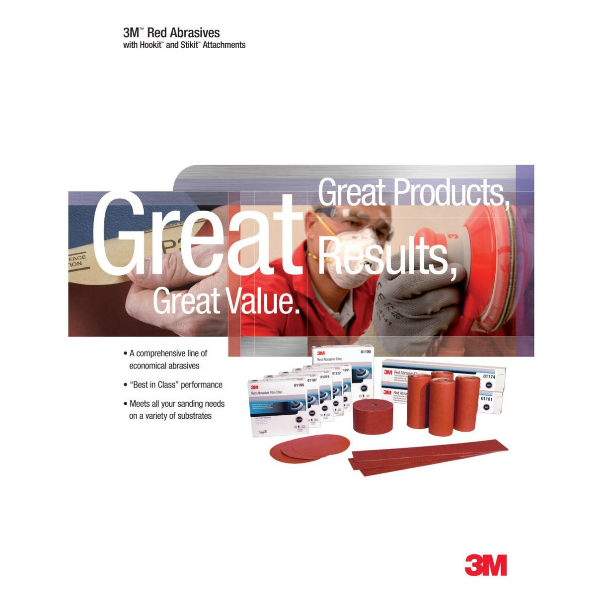 3M 316U 01114 Stikit Red Abrasive Sanding Disc, PSA, No Hole, Aluminum Oxide P120, Red, 6 in (7000119771) (600 Pack) - 9