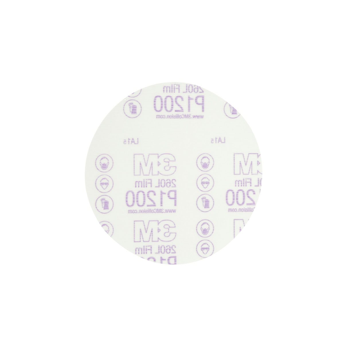 3M 260L 01103 Hookit Red Finishing Film Abrasive Disc, P1200, 6 in for Auto Sanding (7000119775) (100 Pack) - 2