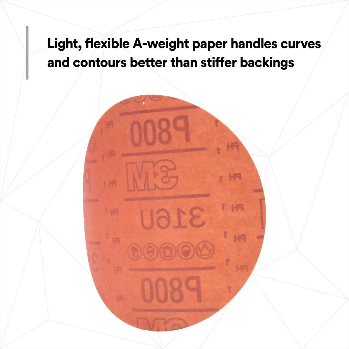 3M 316U 01187 Hookit Red Abrasive Disc, No Hole, Aluminum Oxide P800, 6 in (7000119779) (300 Pack) - 5