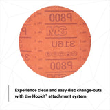 3M 316U 01187 Hookit Red Abrasive Disc, No Hole, Aluminum Oxide P800, 6 in (7000119779) (300 Pack) - 6