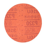 3M 316U 01219 Hookit Red Abrasive Sanding Disc, No Hole, P320, 6 in for Paint Prep (7000119782) (300 Pack)