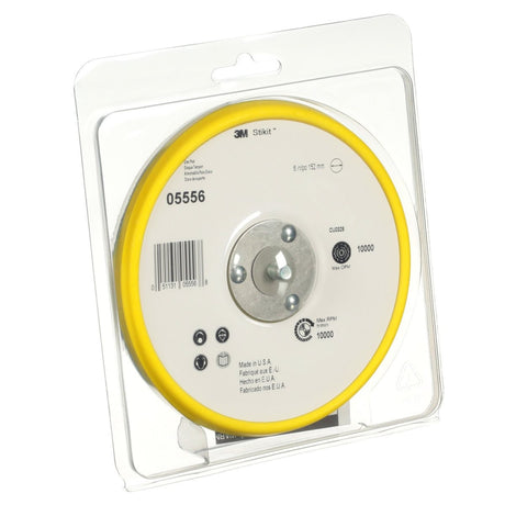 3M Stikit Low Profile Abrasive Disc Back up Pad, Threaded 5/16-24 External, Yellow, 6 in x 3/8 in (05556) (7000119808)  - (10Pack) - 5