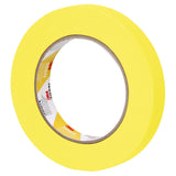 3M 388N 06652 Automotive Refinish Masking Tape, Yellow, Crepe Paper, 18 mm x 55 m, Moisture and Solvent Resistant (7000119815)  - (48Pack)