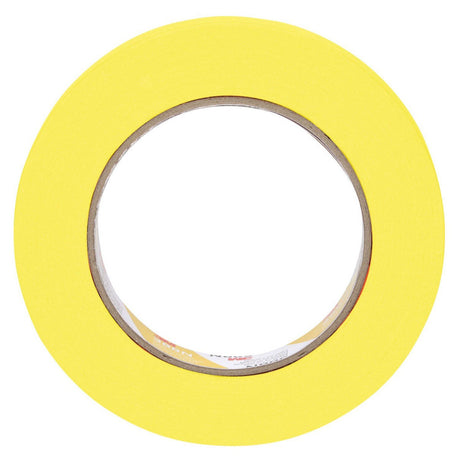 3M 388N 06652 Automotive Refinish Masking Tape, Yellow, Crepe Paper, 18 mm x 55 m, Moisture and Solvent Resistant (7000119815)  - (48Pack) - 3