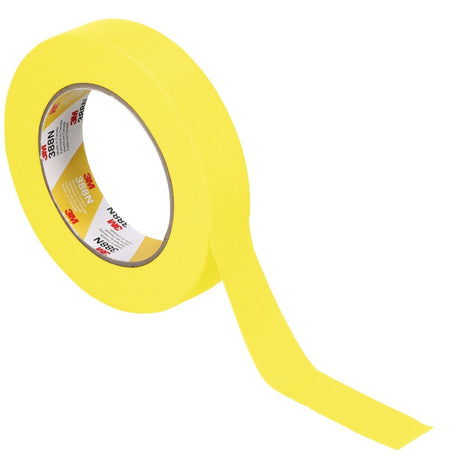 3M 388N Automotive Refinish Masking Tape, Yellow, Water Resistant, 24 mm x 55 m (06653) (7000119816)  - (36Pack) - 2