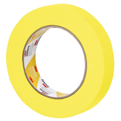3M 388N Automotive Refinish Masking Tape, Yellow, Water Resistant, 24 mm x 55 m (06653) (7000119816)  - (36Pack) - 3