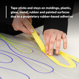 3M 388N 06654 Automotive Refinish Masking Tape, Yellow, Crepe Backing, Moisture and Solvent Resistant, 36 mm x 55 m (7000119817)  - (24Pack) - 8